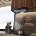 Встраиваемая вытяжка WEISSGAUFF TEL 500 Glass, управление кулисные переключатели, черный [438277]
