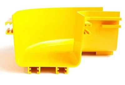 LANMASTER LAN-OT120-HC90 Горизонтальный поворот 90° оптического лотка 120 мм, желтый