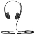 Головная гарнитура Yealink YHS34 Dual Дуо, Проводная, HD звук, QD, RJ9