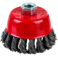 Щетка чашечная 75 мм, М14, пучки витой проволоки для УШМ INTERTOOL BT-2075