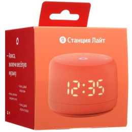 Умная колонка ЯНДЕКС Станция Лайт 2 6Вт, с Алисой, коралловый [yndx-00026org]
