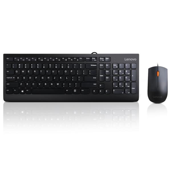Клавиатура + мышь Lenovo 300 U клав:черный мышь:черный USB GX30M39635