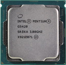 Процессор Intel Pentium G5420 OEM clean pull Coffee Lake, 14nm, C2/T4, Base 3,80GHz, UHD 610, L3 4Mb, TDP 54W, S1151 CM8068403360113 clean pull