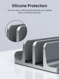 Вертикальная подставка CABLETIME CS14G (CT-VLP02-AG) для ноутбука, серый