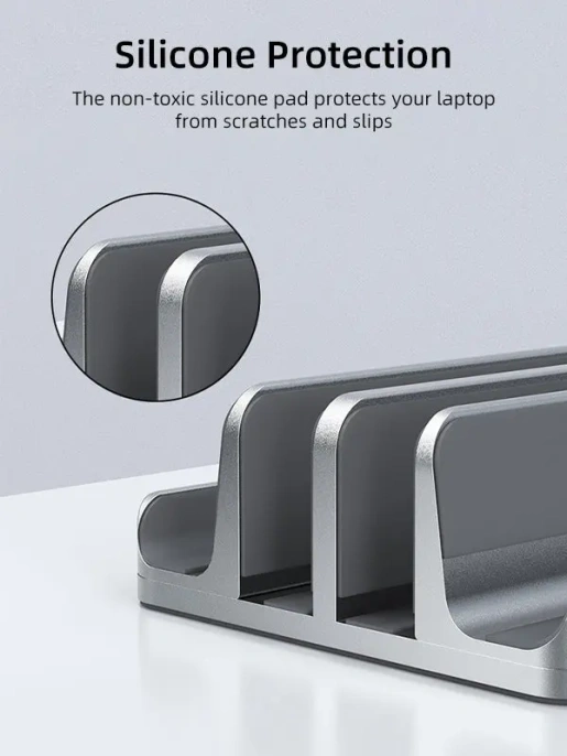 Вертикальная подставка CABLETIME CS14G (CT-VLP02-AG) для ноутбука, серый