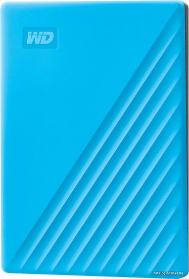 Внешний накопитель WD My Passport 2TB WDBYVG0020BBL HDD, USB 3.2 Gen1 (5 Гбит/с), 2.5", пластик, USB 3.0, цвет голубой
