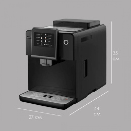 Кофемашина автоматическая Rondell RDE-1110,  19Бар,  с автоматическим капучинатором,  черный