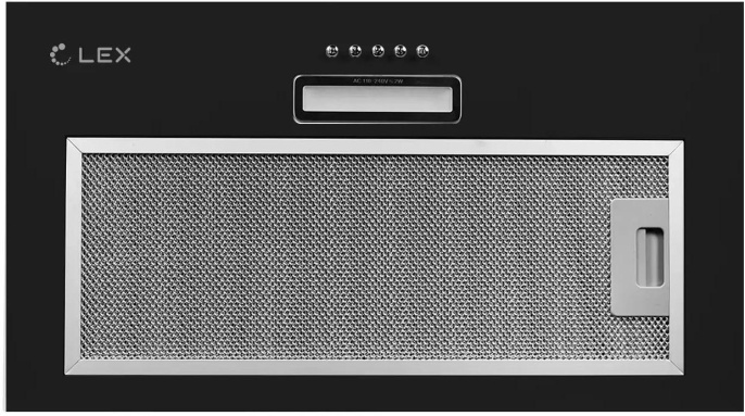 Встраиваемая вытяжка LEX GS Bloc LIGHT 600, управление кнопочное, черный [chti000374]