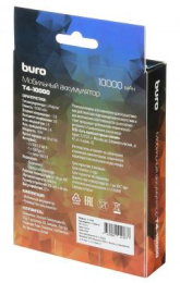 Внешний аккумулятор (Power Bank) Buro T4-10000,  10000мAч,  белый [t4-10000-wt]