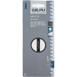Пилка по стеклопластику и газобетону HM 132 Т341НМ (1 шт; 132х7.8х1.9 мм; 100 мм; 6 TPI; HM) WILPU 0289500001