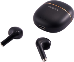 Гарнитура вкладыши Infinix XBuds XE23 черный беспроводные bluetooth в ушной раковине 10311756