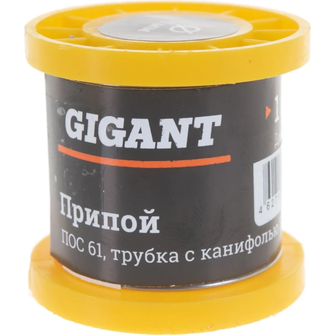 Припой ПОС 61 1 мм; 100 г; трубка с канифолью Gigant SP-001
