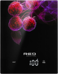 Весы кухонные электронные Red Solution S728 макс.вес:10кг черный/НейроМалина