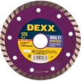 Круг отрезной алмазный ТУРБО (125x7x22.2 мм) для УШМ DEXX 36702-125_z01