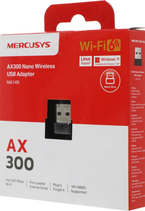 Wi-Fi адаптер MERCUSYS MA14N USB 2.0