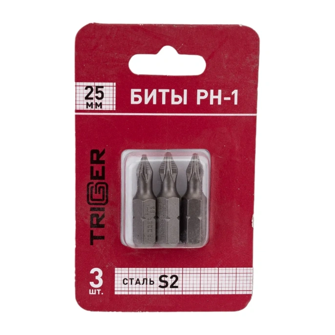 Биты ПРОФИ (3 шт; PH1; 25 мм) ТРИГГЕР 84961 тов-128280