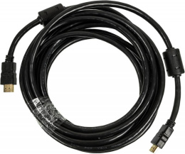 Кабель соединительный аудио-видео NingBo HDMI-5M-MG,  HDMI (m) -  HDMI (m),  ver 1.4,  5м, GOLD,  ф/фильтр,  черный [hdmi-5m-mg(ver1.4)bl]