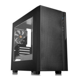 Корпус mATX Thermaltake Versa H18 Window, Micro-Tower, без БП,  черный [ca-1j4-00s1wn-00]