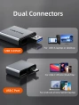 Кардридер CABLETIME CB48G (CT-ACCD3-AG) 3-в-1 USB-A + USB-C, SD/microSD, серый