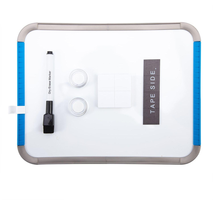 Доска магнитно-маркерная Deli E39154 лак белый 21x28см пластик рама сталь 2 магнита/маркер