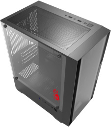 Корпус mATX BLOODY CC-123, Mini-Tower, без БП,  черный [cc-123-bk]