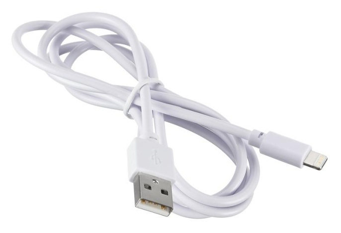 Кабель Digma LIGHT-1.2M-WH USB m -Lightning m 1.2м белый