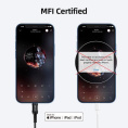 Кабель-адаптер ACEFAST C1-05 Lightning to DC3.5 aluminum alloy headphones adapter cable - Black AF-C1-05-BK