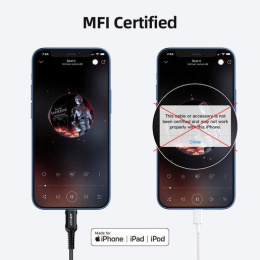 Кабель-адаптер ACEFAST C1-05 Lightning to DC3.5 aluminum alloy headphones adapter cable - Black AF-C1-05-BK