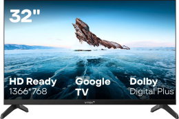 Телевизор LED Vitek 32" VT-32HBS310 Google TV Frameless черный HD 60Hz DVB-T DVB-T2 DVB-C DVB-S DVB-S2 USB WiFi Smart TV