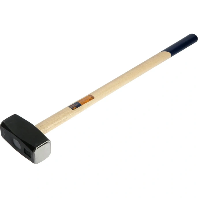 Кувалда ТУНДРА кованая 5 кг, удлиненная деревянная рукоятка 1672048