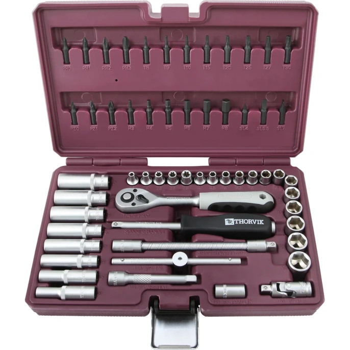 Набор инструмента THORVIK TS057 1/4DR, 57 предметов 054003