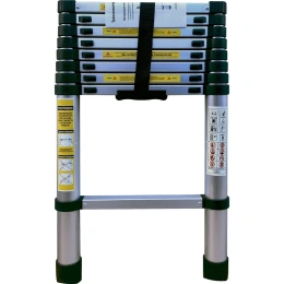 Алюминиевая телескопическая Лестница Алюмет 1х9 ступеней. Серия TLS 2.6