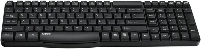 Клавиатура беспроводная RAPOO E1050, цвет - черный 19995