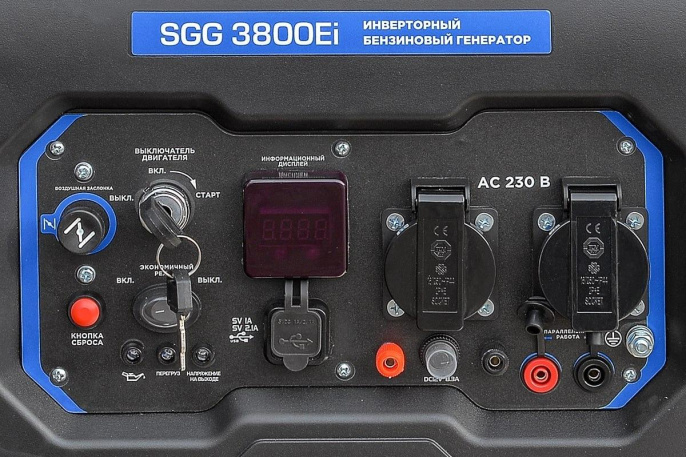 Бензиновый генератор ТСС SGG 3800Ei, 220/12 В, 3.6кВт, с АКБ [060046]