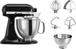 Миксер KitchenAid настольный с откидным блоком Artisan 4.8 л, черный