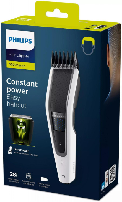 Машинка для стрижки Philips HC5610/15 черный/серебристый насадок в компл:3шт