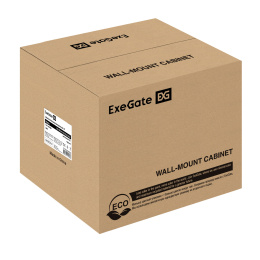 Шкаф телекоммуникационный 10" настенный 4U ExeGate EC-WM-4U.310.G.BLACK (10”, 4U, 330x310x230mm (ШхГхВ), передняя дверь закаленное стекло, пыле- и влагозащита IP23, черный RAL 9004) EX300248RUS