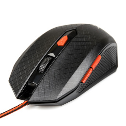 Мышь MOG-08U Nakatomi Gaming mouse - игровая, 6 кнопок ролик прокрутки, USB, черная