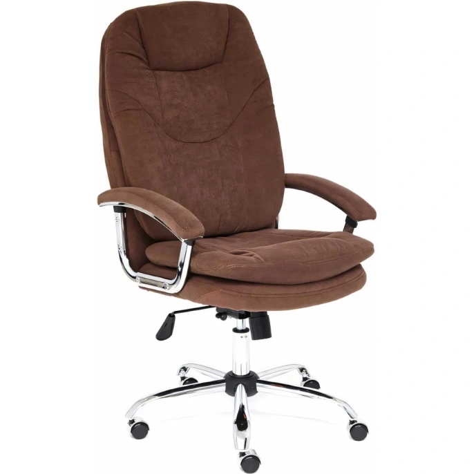 Кресло TetChair SOFTY LUX флок коричневый 6 13595