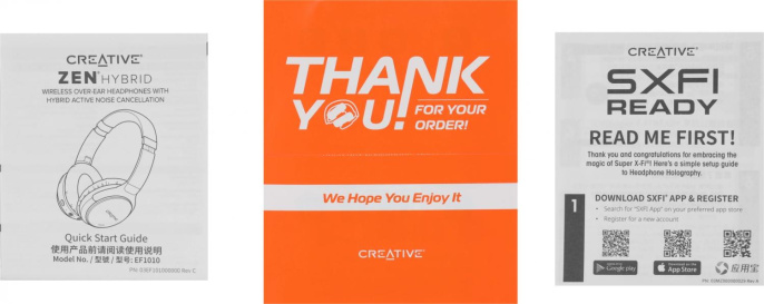 Наушники Creative Zen Hybrid, 3.5 мм/Bluetooth, мониторные, черный [51ef1010aa001]