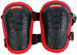 Наколенники WorkPro WP377008 черный чехол из пластика TPR, блочная текстура, красный Оксфорд 1795C 600D, черный край, подкладка EVA, гелевая набивка