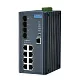 Управляемый коммутатор Advantech EKI-7712E-4F-AE Advantech Ethernet, 8 портов RJ-45, 4 порта Gigabit SFP, металлический корпус, IP30