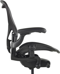 Кресло HERMAN MILLER Aeron C Large, на колесиках, сетка, черный [aeron c large black]