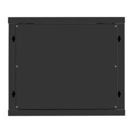 Шкаф телекоммуникационный 19" настенный 9U ExeGate EC-WM-9U.450.M.BLACK (19”, 9U, 600x450x500mm (ШхГхВ), передняя дверь металл, съемные боковые панели, пыле- и влагозащита IP23, черный RAL 9004) EX298619RUS