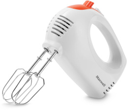 Миксер Maxwell MW-1358 W, ручной,  белый и оранжевый