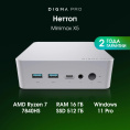 Неттоп DIGMA PRO Minimax X5 AMD Ryzen 7 7840HS,  DDR5 16ГБ, 512ГБ SSD, AMD Radeon 780M,  Windows 11 Pro,  серебристый [dpr7-adxw01]