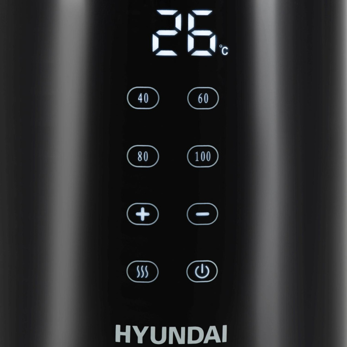 Чайник электрический Hyundai HYK-S4017 1.7л. 2200Вт черный корпус: металл