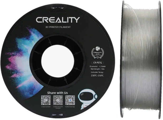 Пластик CREALITY 3301030039 PETG/ 1.75мм/ 1кг/ серый