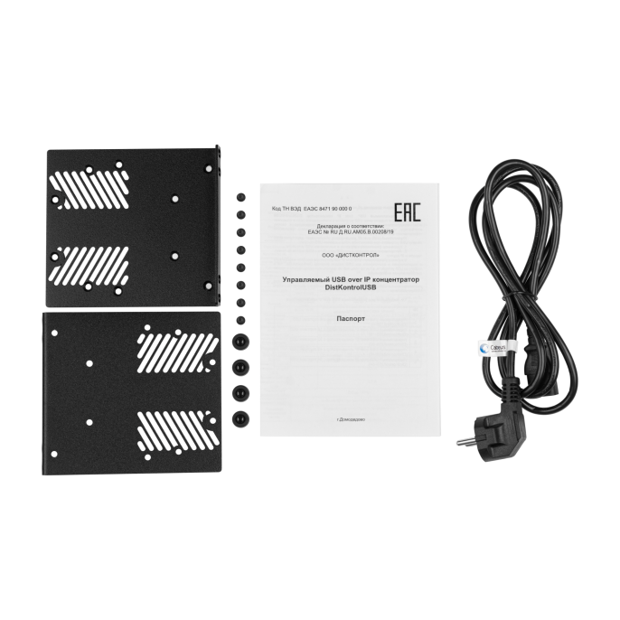 Управляемый USB over IP концентратор DistKontrolUSB-64 с 64 портами USB с 2 блоками питания, Ethernet 2 x 10/100/1000 Mb