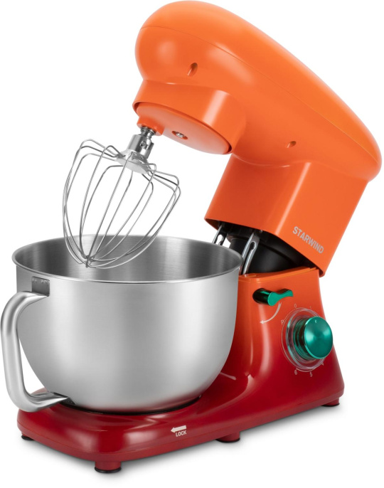 Миксер планетарный StarWind SPM7160, 1900Вт, оранжевый